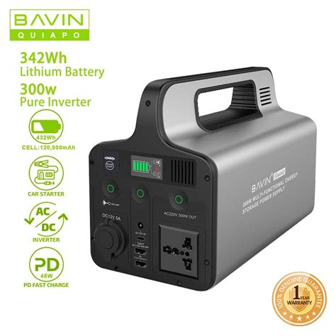 BAVIN PS300 120000mAh 432Wh Pd Fast 45W & Qc3.0 300W .